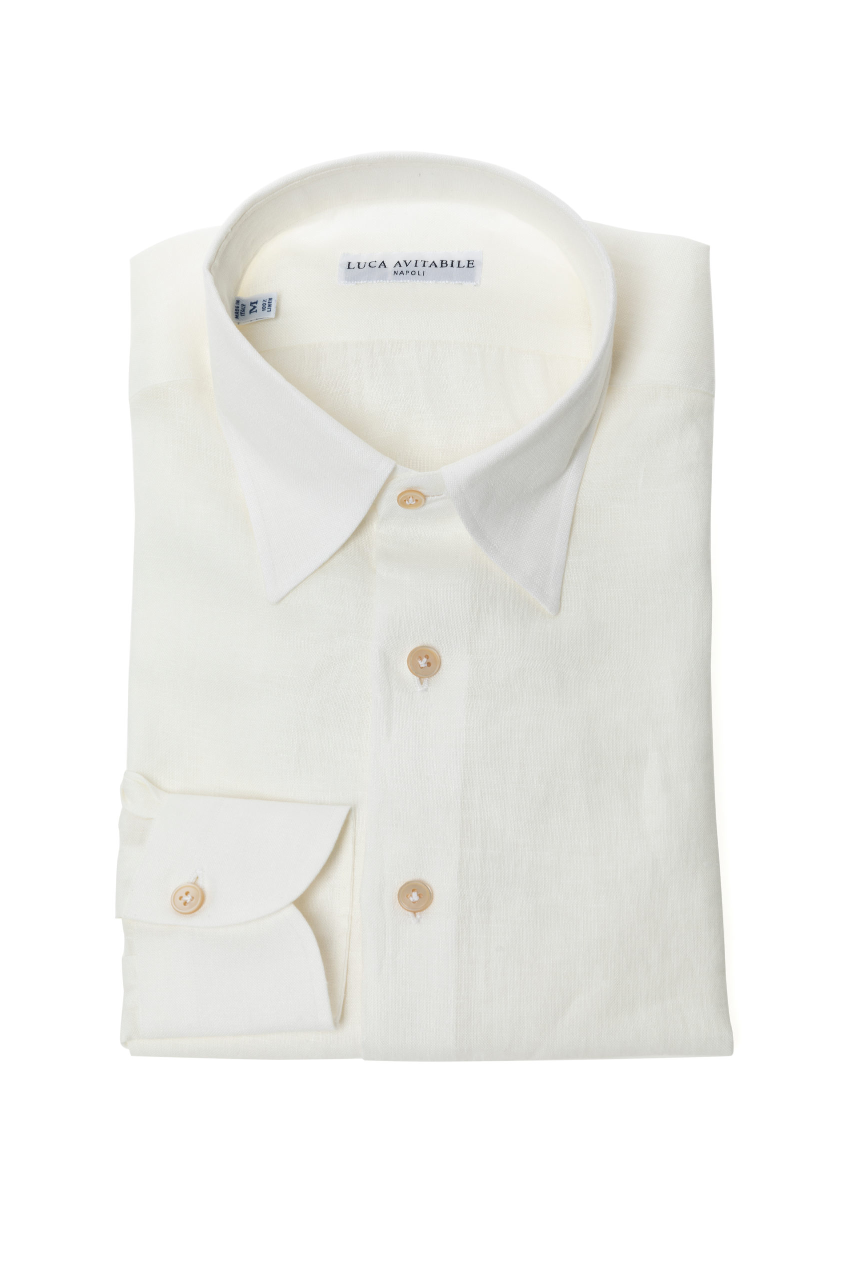 Primavera - Ivory Irish Linen Shirt - Luca Avitabile - Handmade Shirt