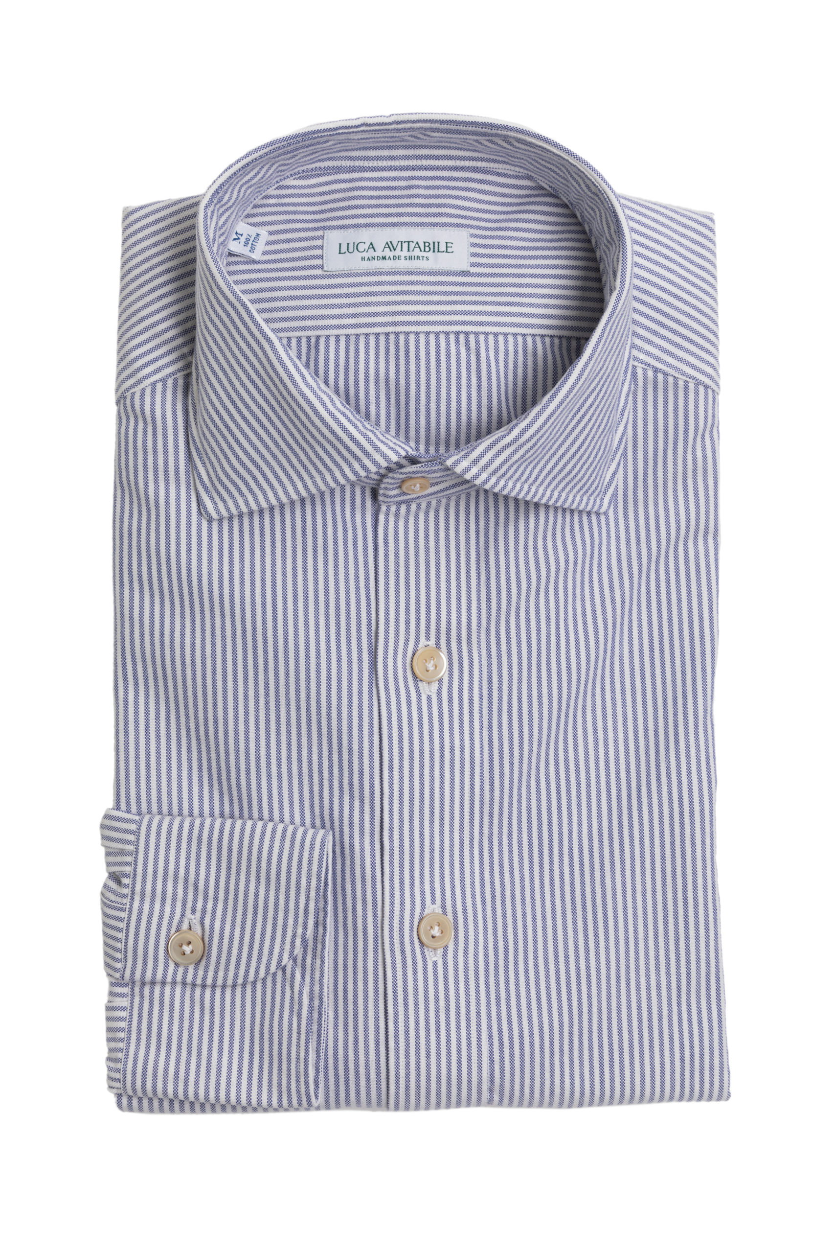 Washed Oxford - Striped Shirt - Luca Avitabile - Handmade Shirt